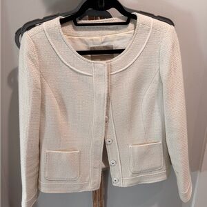 Banana Republic Cream Tweed Blazer